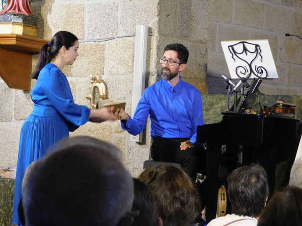 En la iglesia de San Sebastián de Mieza.