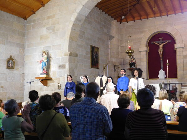 En la iglesia de San Sebastián de Mieza.