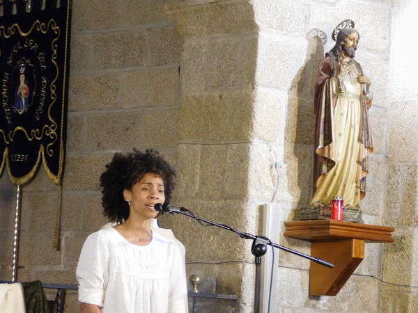 En la iglesia de San Sebastián de Mieza.